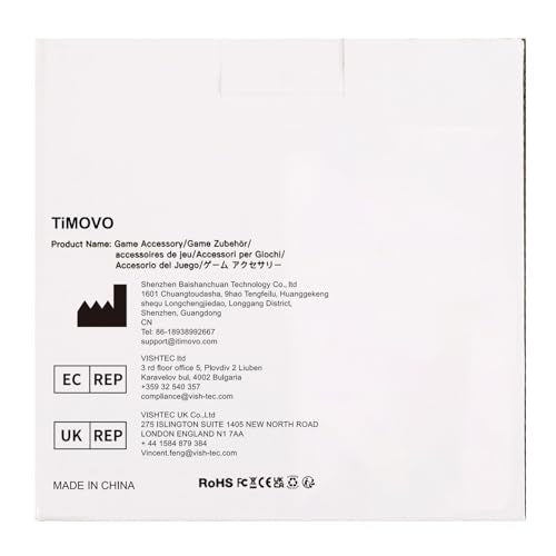 Teclado Inalámbrico TiMOVO Negro Blanco RGB Retroiluminación para PS5