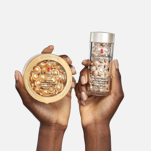 Elizabeth Arden Hyaluronic Acid Serum Ceramide Capsules, Perfect for Mothers Day Gifts, Hydra-Plumping Serum, Perfect for Mothers Day Gifts, 30 Count