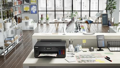 Canon Impresora Wi-Fi G5010 de Tanque de tintas, Alto Rendimiento y Bandeja de Entrada para 350 Hojas