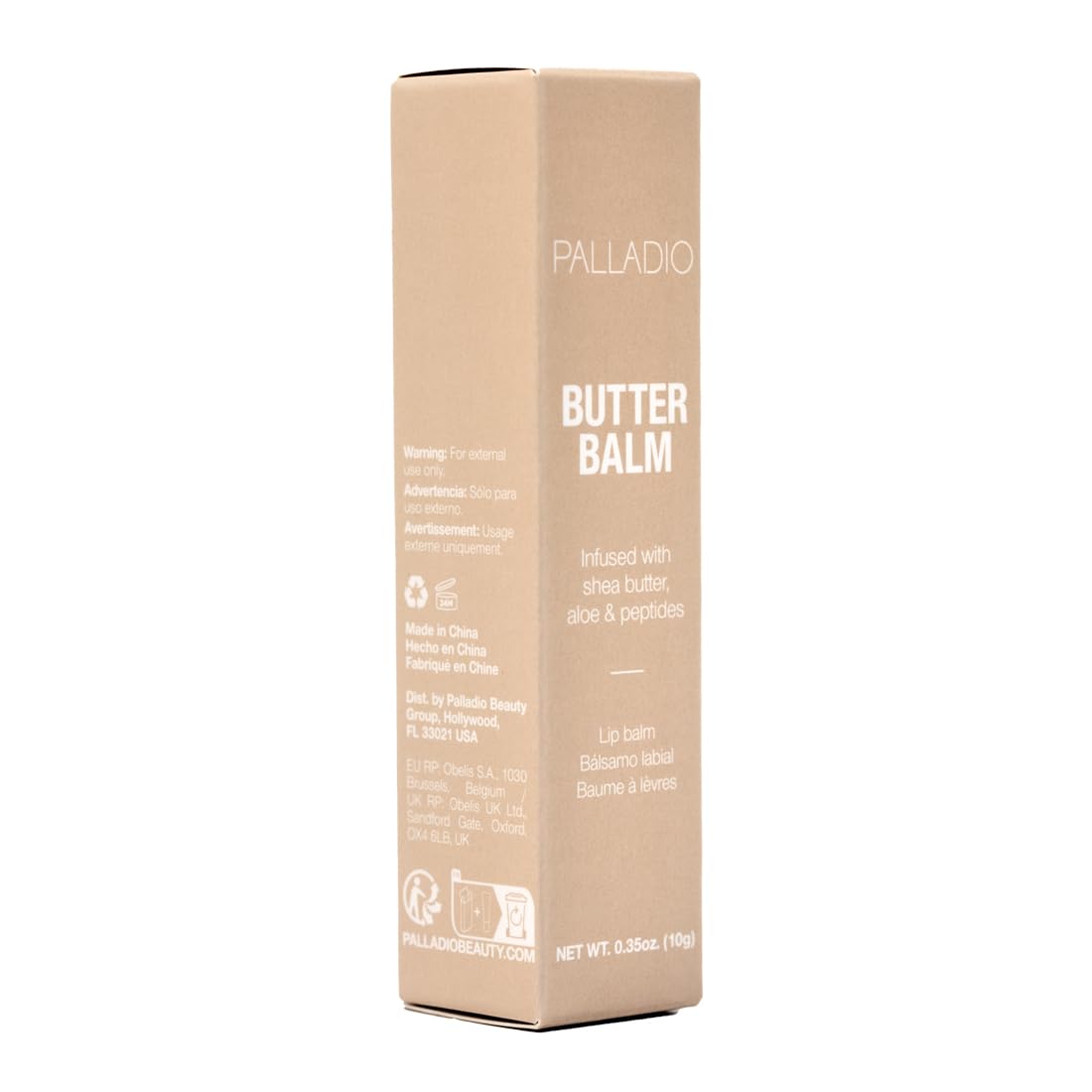 Palladio Butter Balm - Bálsamo Labial Hidratante con Tinte Transparente, Aloe, Péptidos, Manteca de Karité y Fórmula Vegana para Hidratación Instantánea, French Vanilla
