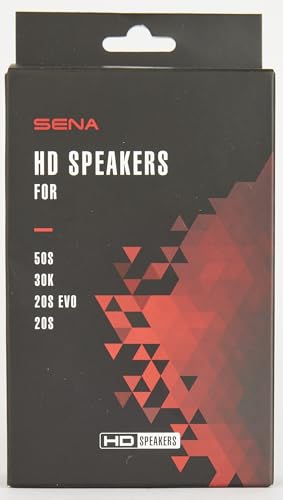 Sena High Definition Speakers, Improved Bass and Clarity | Fits 20S EVO and 30K | Upgraded (Black, Type A)