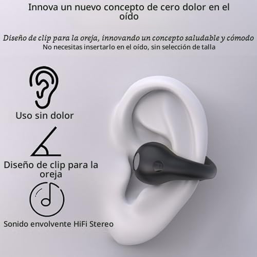 Auriculares Inalámbricos Bitstik Negro Bluetooth 5.3 Oído Abierto