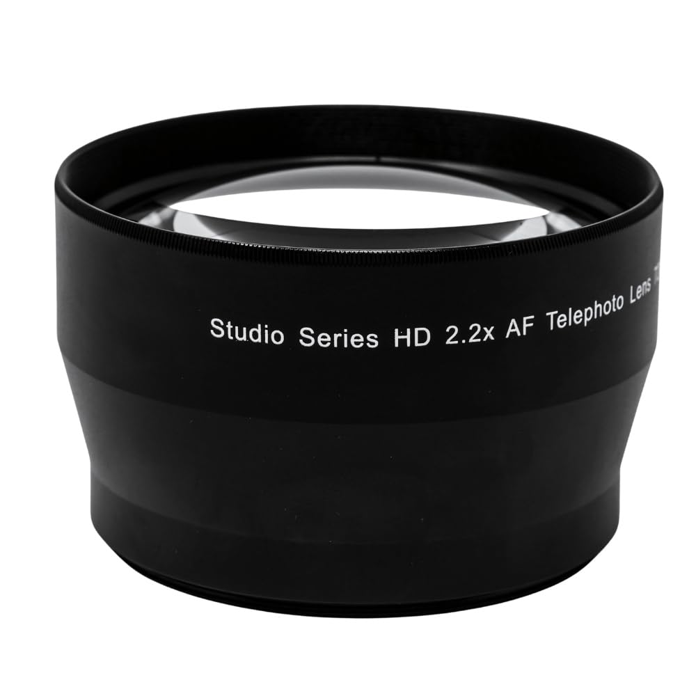 Lente de zoom teleobjetivo de alta definición de 58 mm, 2,2 x para DSLR Canon EOS Rebel 70D 77D 80D 90D T8i T7 T7i T6i T6s T6 T5i T5 T4i T3i T100 SL1 SL2 SL3 y más
