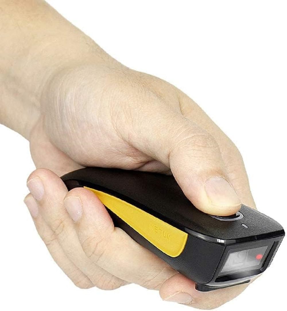 NETUM Escáner de código QR, mini escáner de código de barras compatible con Bluetooth, pequeño escáner portátil USB 1D 2D de código de barras para inventario, lector de imágenes inalámbrico 2.4G para