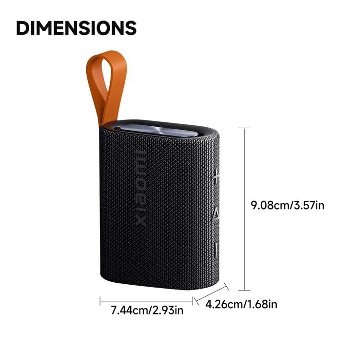 Xiaomi Mini altavoz Bluetooth Bluetooth 5.4, altavoz inalámbrico de dientes azules IP67 impermeable con 10 horas de tiempo de reproducción, compatible con conexión TWS, negro