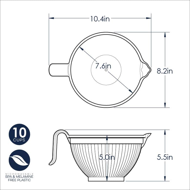 Tazón para Bateador Nordic Ware Blanco 10 Tazas
