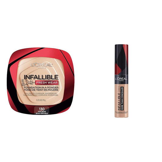 L´Oréal Paris Infallible Base de Maquillaje En Polvo y Limpiador de 177 ml