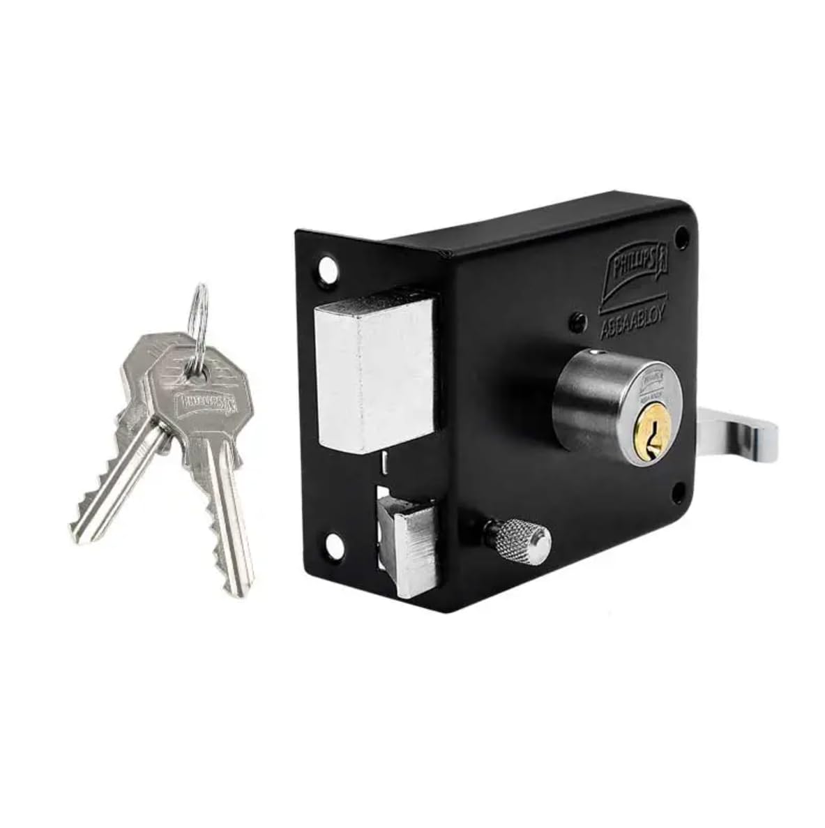 Cerradura Phillips Negra 175N de Fácil Instalación