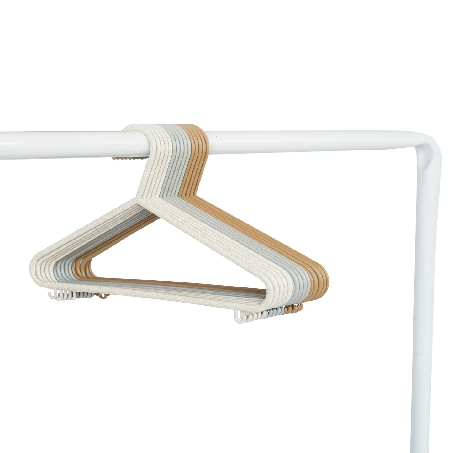 Paquete de 30 perchas de paja de trigo para bebé, paquete de 30 – Organización ecológica para clóset infantil – Almacenamiento duradero de ropa para niños de recién nacido a 5T – surtido moteado
