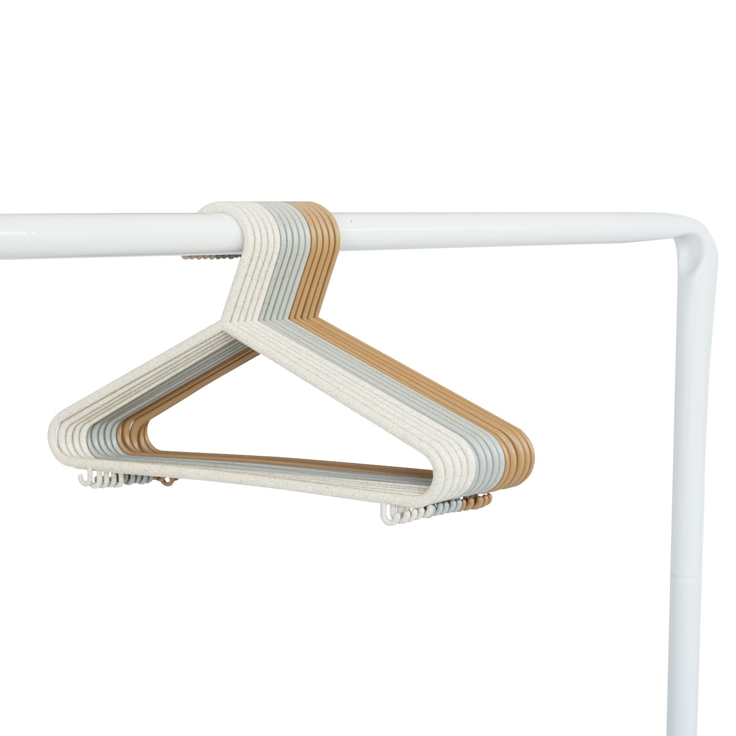 Paquete de 30 perchas de paja de trigo para bebé, paquete de 30 – Organización ecológica para clóset infantil – Almacenamiento duradero de ropa para niños de recién nacido a 5T – surtido moteado
