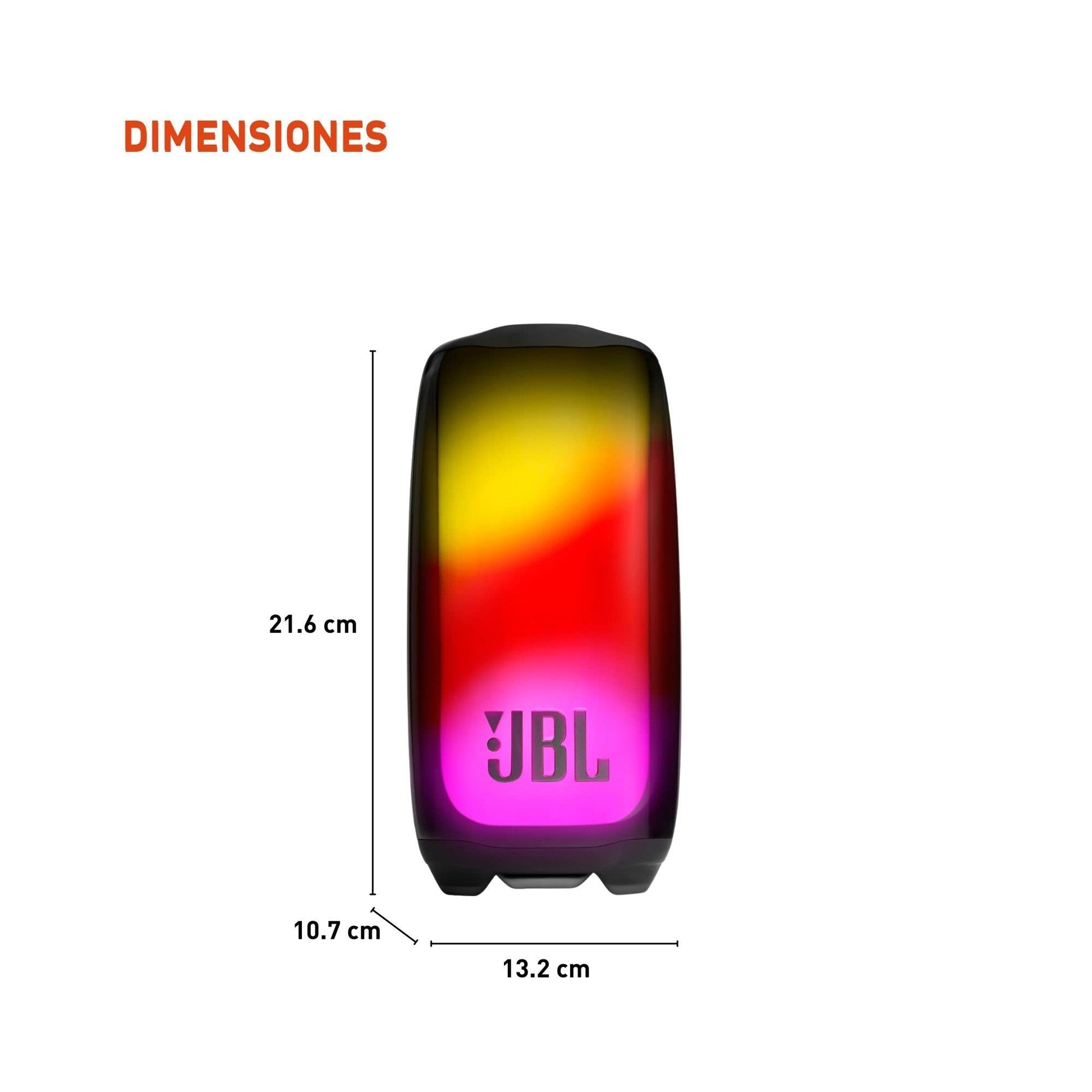 JBL Pulse 5, Bocina Portátil Bluetooth, 30W de Potencia, Reproducción 12 Horas, Resistente al Agua y al Polvo IP67 - Negro