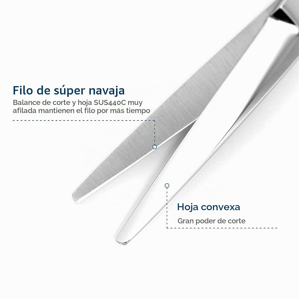 KINSARO - Tijeras de pelo profesionales de 5.5 pulgadas, tijeras de peluquería afiladas, tijeras de peluquería 440C, tijeras con mango de rosa