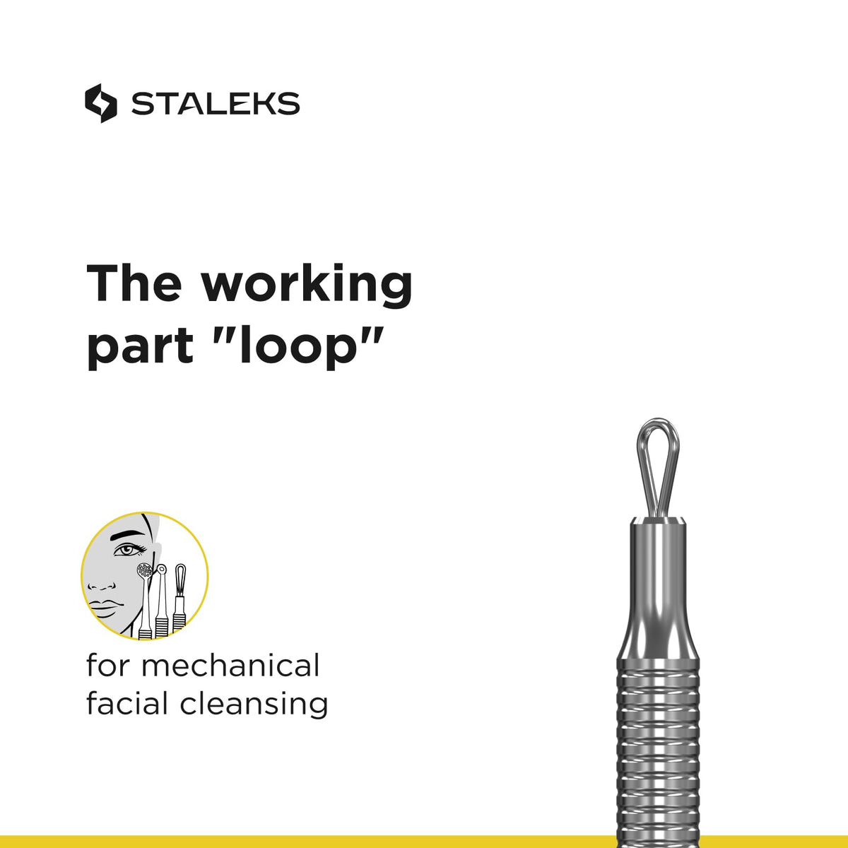 Staleks Pro - Extractor de espinillas para acné (30 tipo 1, 2 bucles, ZE-30/1, hecho a mano en Europa