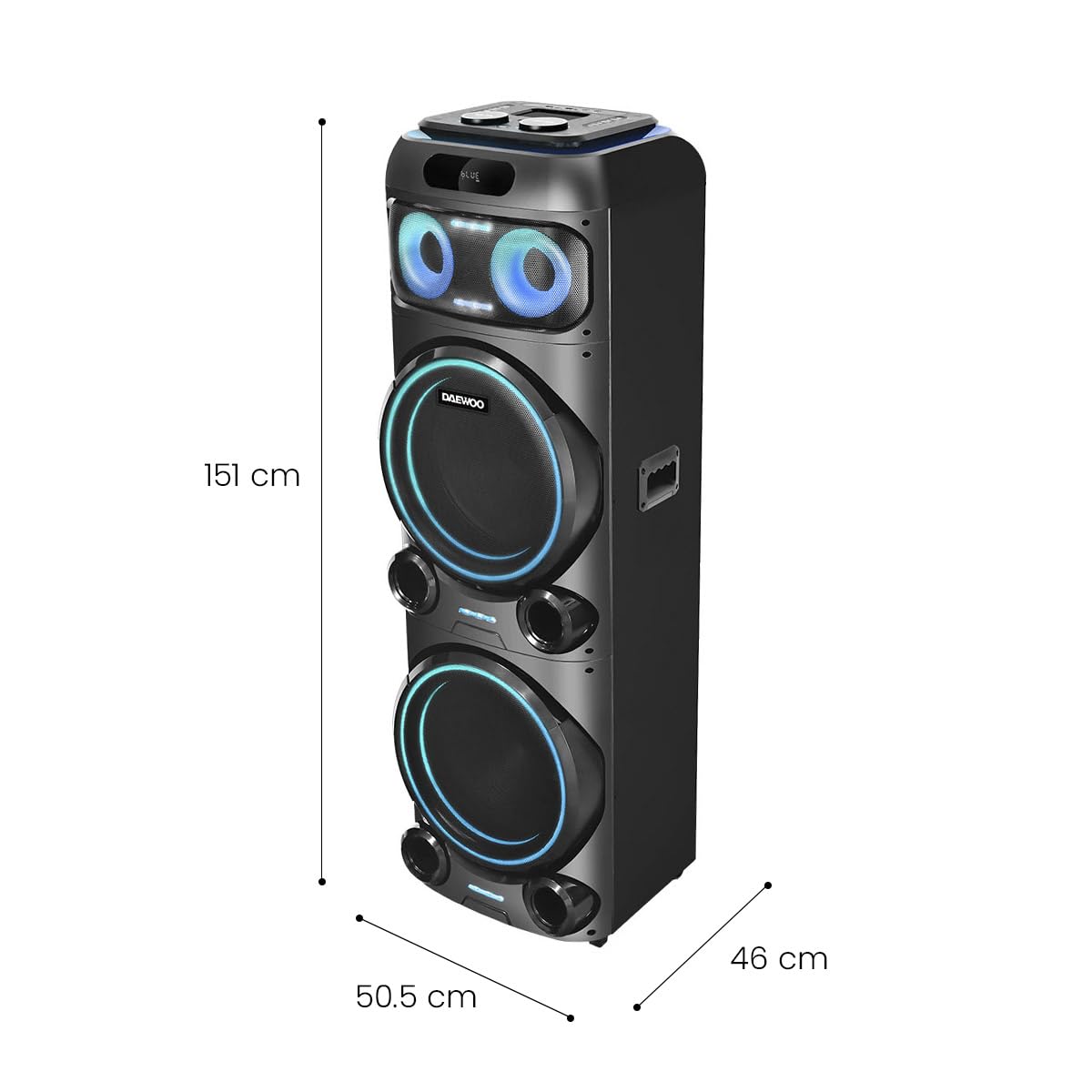 Select Sound Bafle Recargable Bluetooth DW Mega Blast, 2x15, 100W RMS