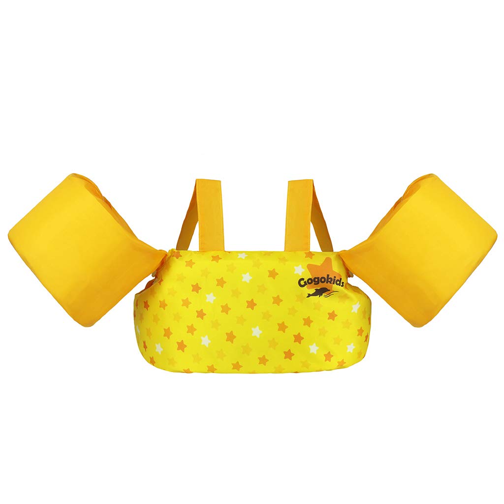 Gogokids Chaleco de natación para niños, flotadores para niñas y niños de 9-13-18-23 kg, flotadores de alberca con alas de Agua y Correa de Hombro para niños de 2-6 años