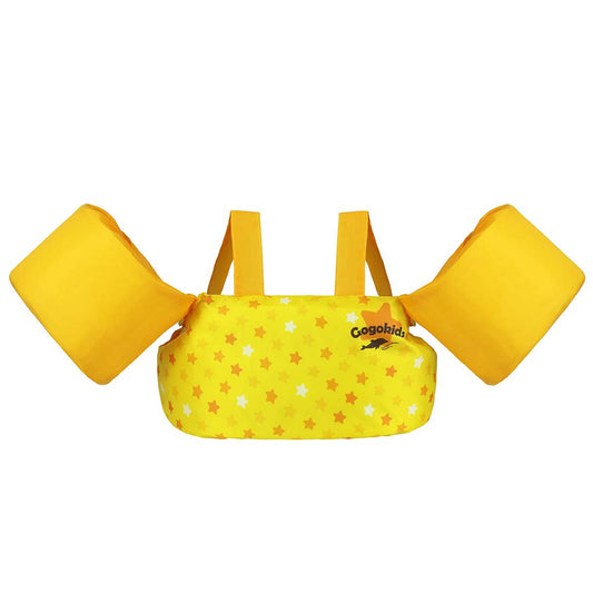 Gogokids Chaleco de natación para niños, flotadores para niñas y niños de 9-13-18-23 kg, flotadores de alberca con alas de Agua y Correa de Hombro para niños de 2-6 años