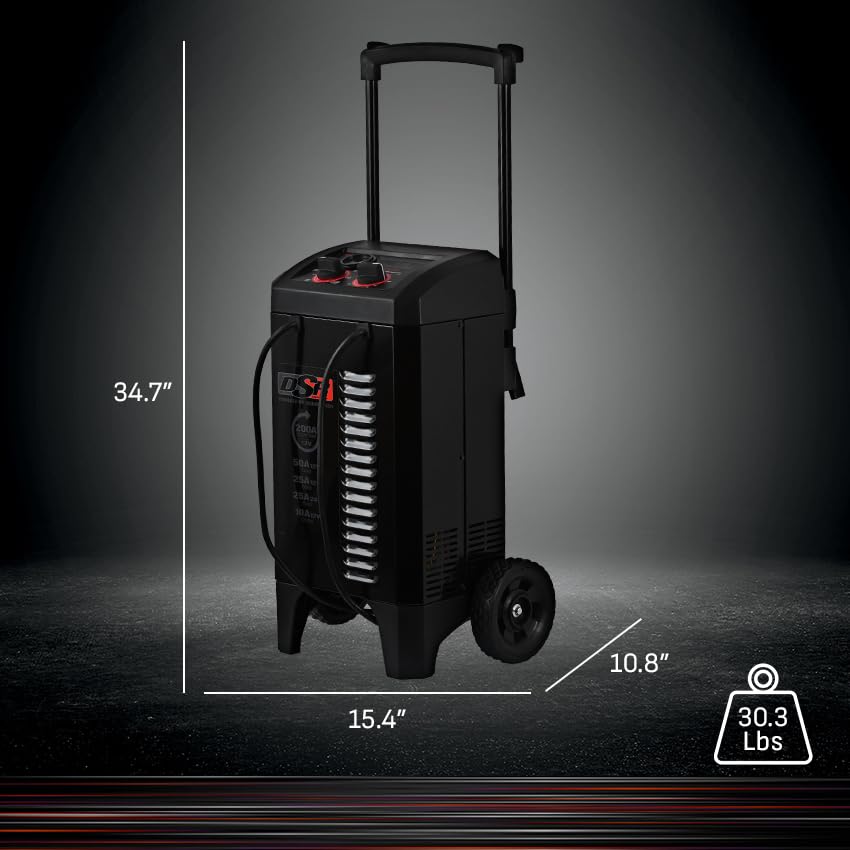 Schumacher DSR140 200/50/25/10 Amp 12/24V Cargador de Rueda Manual