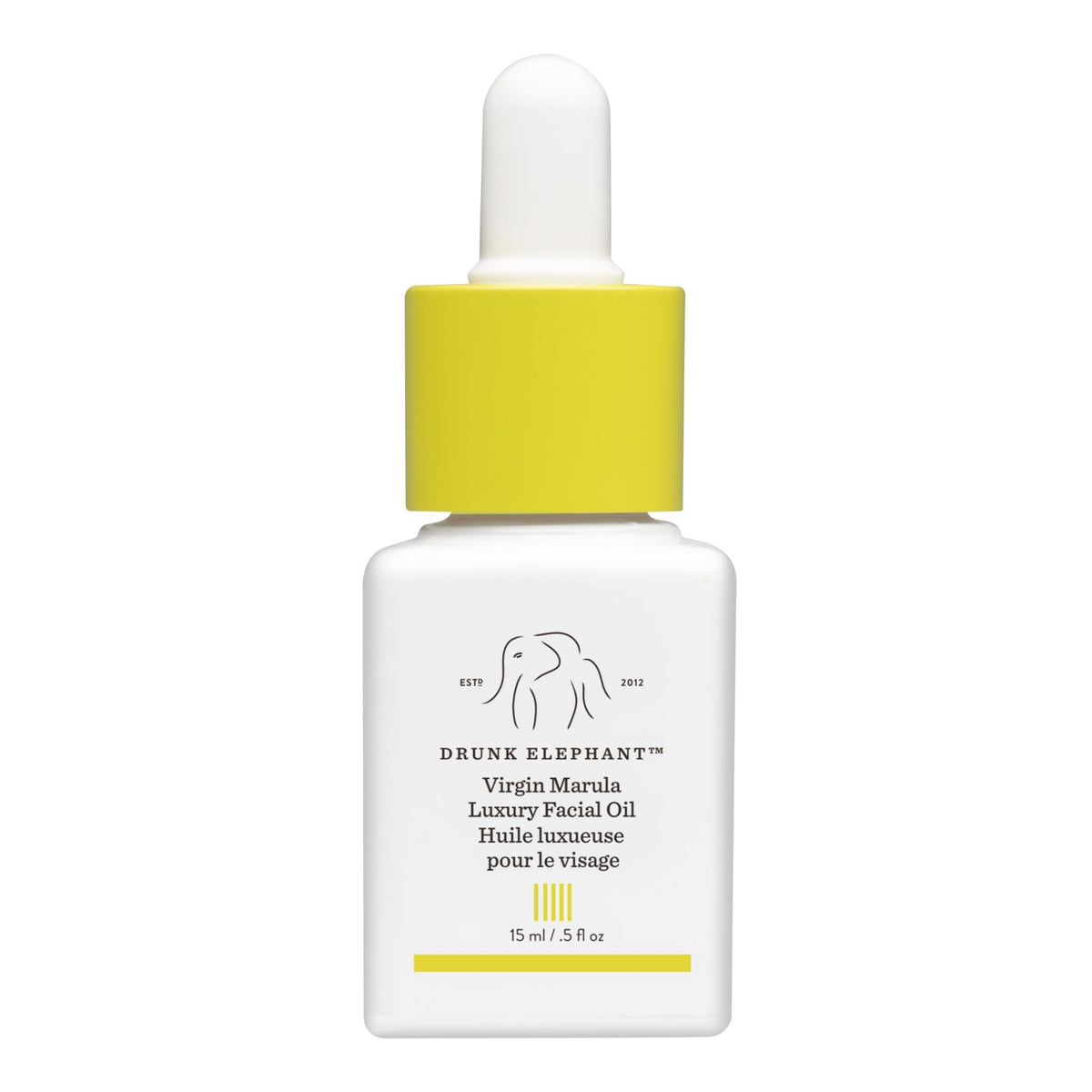 Drunk Elephant Virgin Marula Luxury Facial Oil - Gluten-Free and Vegan Anti-Aging Skin Care and Face Moisturizer (15ml/ 0.5 fl oz)