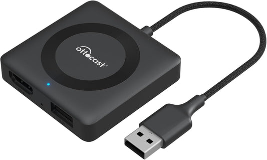 Adaptador CarPlay Inalámbrico OTTOCAST Negro Convertidor Fire TV Stick para Autos con CarPlay de Fábrica
