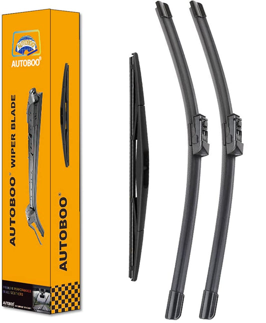 AUTOBOO - Limpiaparabrisas de 26 pulgadas + 20 pulgadas con limpiaparabrisas trasero de 14 pulgadas de repuesto para Subaru Ascent 2019, 2020, 2021, 2022, 2023, calidad de fábrica original (paquete de