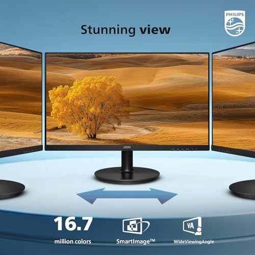 Monitor Philips Full HD 22 Pulgadas Negro con Frecuencia 100 Hz y Modo LowBlue