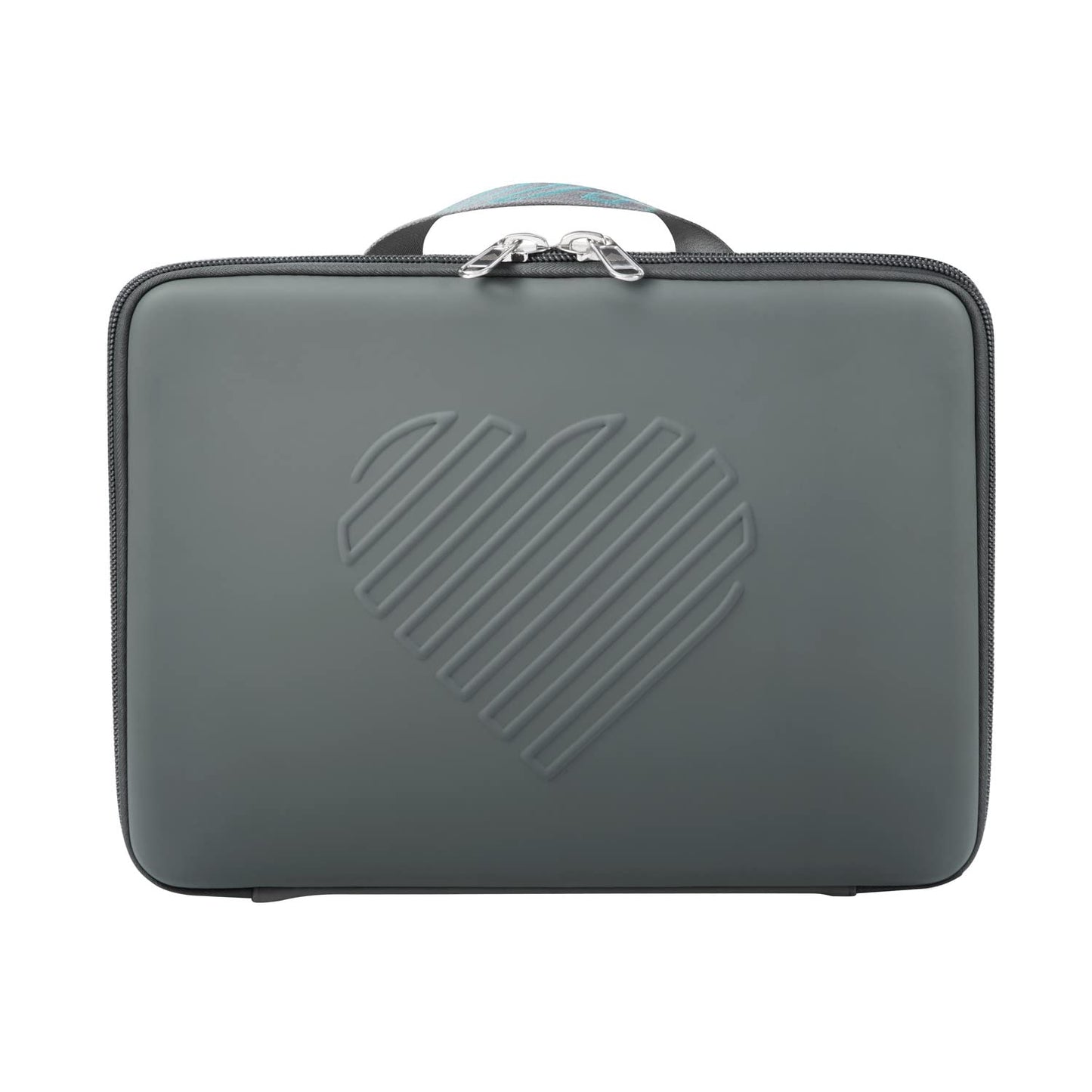 RIKI SKINNY - Funda de transporte para espejo de cambiador (grande), bolsa de maquillaje multifuncional, ligera y portátil, protege el espejo de maquillaje de roturas, color gris, Gris, Silicone