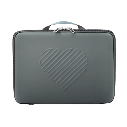RIKI SKINNY - Funda de transporte para espejo de cambiador (grande), bolsa de maquillaje multifuncional, ligera y portátil, protege el espejo de maquillaje de roturas, color gris, Gris, Silicone