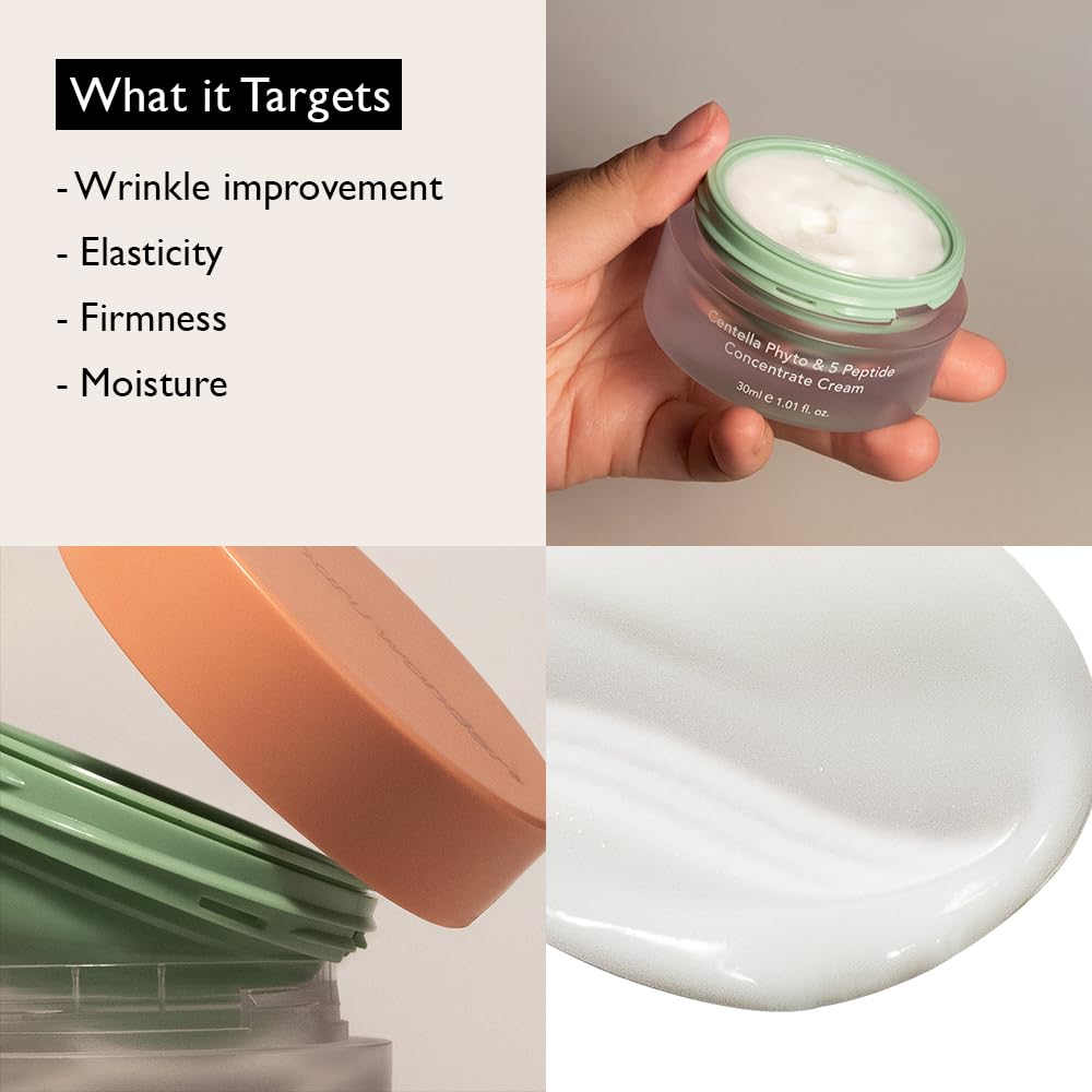 HARUHARU Wonder Centella Phyto & 5 Peptide Concentrate Cream, 30ml, Vegan, Cruelty-Free.