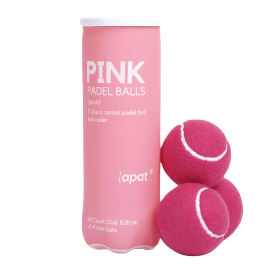 LAPAT Pelotas de Padel Color Rosa. Lata Individual con 3 Unidades.