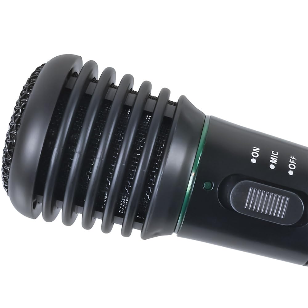 Micrófono de Mano Master Negro con Estructura ABS y Modos Alámbrico e Inalámbrico