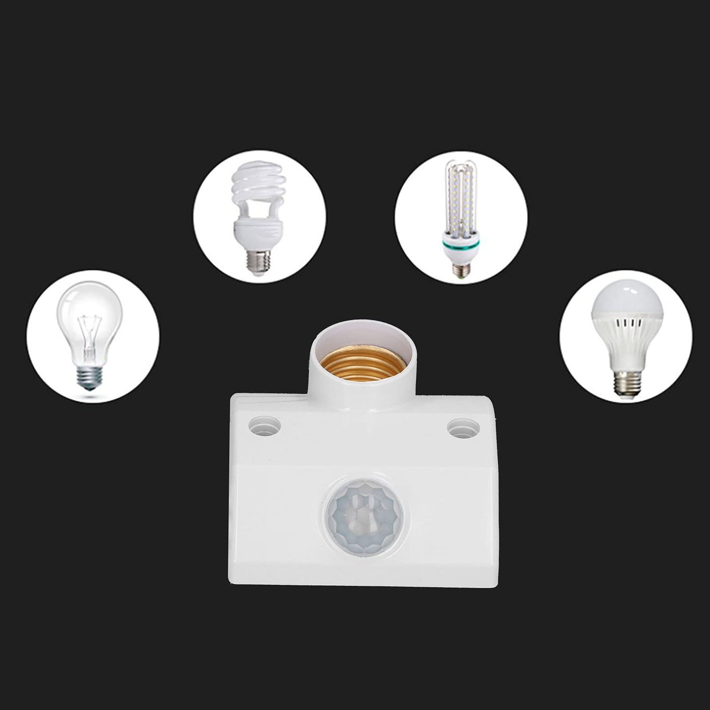 Portalámparas con Sensor Soraz Blanco Apagado Automático para Baños y Más