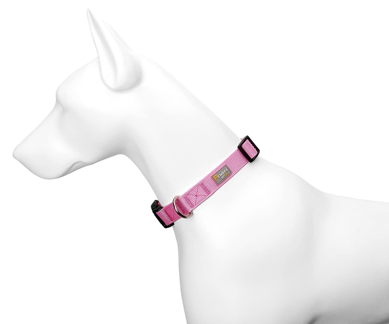 PENSEEPET Collar para perros pequeños, ajustable, grande, mediano, pequeño, diferentes tamaños, rosa