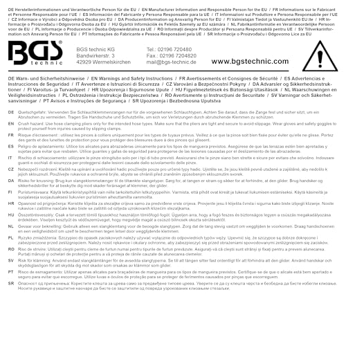 BGS 477 | Alicates de abrazadera de manguera | Tipo doblado | con función de trinquete | 220 mm