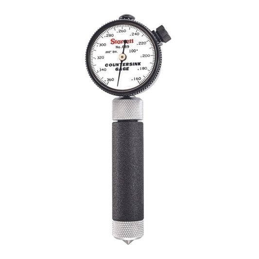 Indicador de Esfera Starrett Avellanadores 100 Grados Rango 0.60-0.360 Pulgadas Graduación 0.2 Pulgadas
