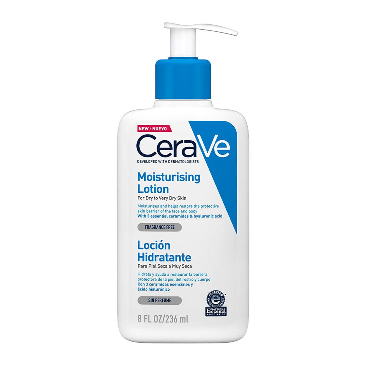 CeraVe Limpiadora Hidratante |473ml| Limpiador facial diario para piel seca + Loción Hidratante |237ml| Loción hidratante para rostro y cuerpo para piel seca
