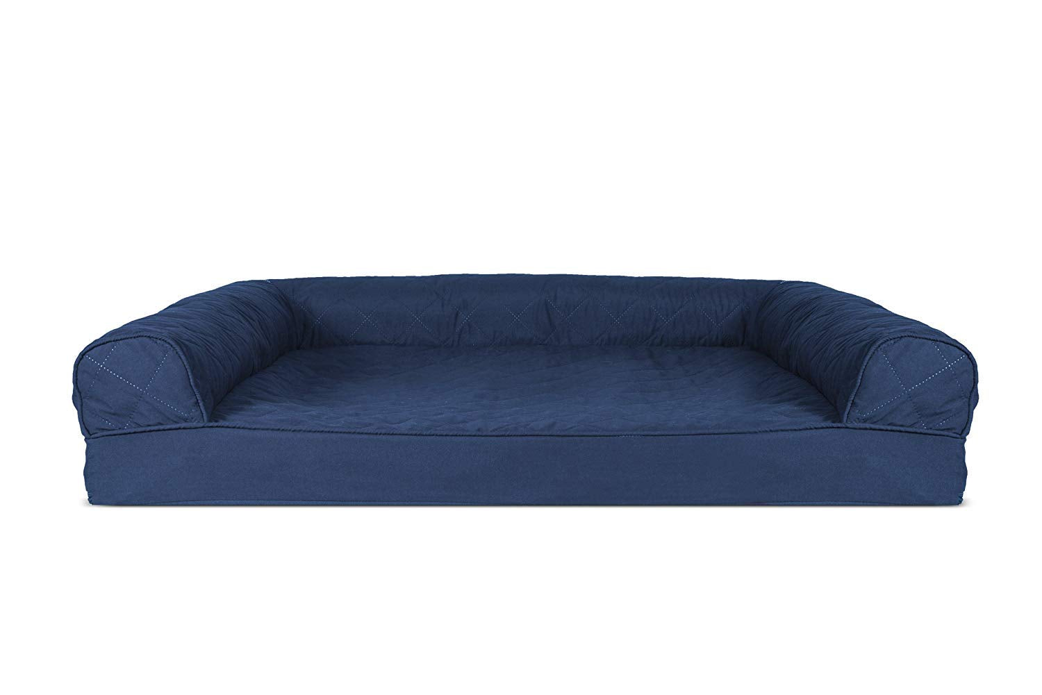 Furhaven Pet - Sofá ortopédico acolchado pequeño FurHaven para perros y gatos, color rojo vino, color marino
