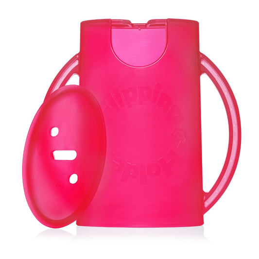 Soporte original a prueba de apretar con parte inferior abierta para bolsas de alimentos y cajas de jugo, multiusos, evita desastres y apoya la autoalimentación, asas de fácil agarre, fabricado en Estados Unidos