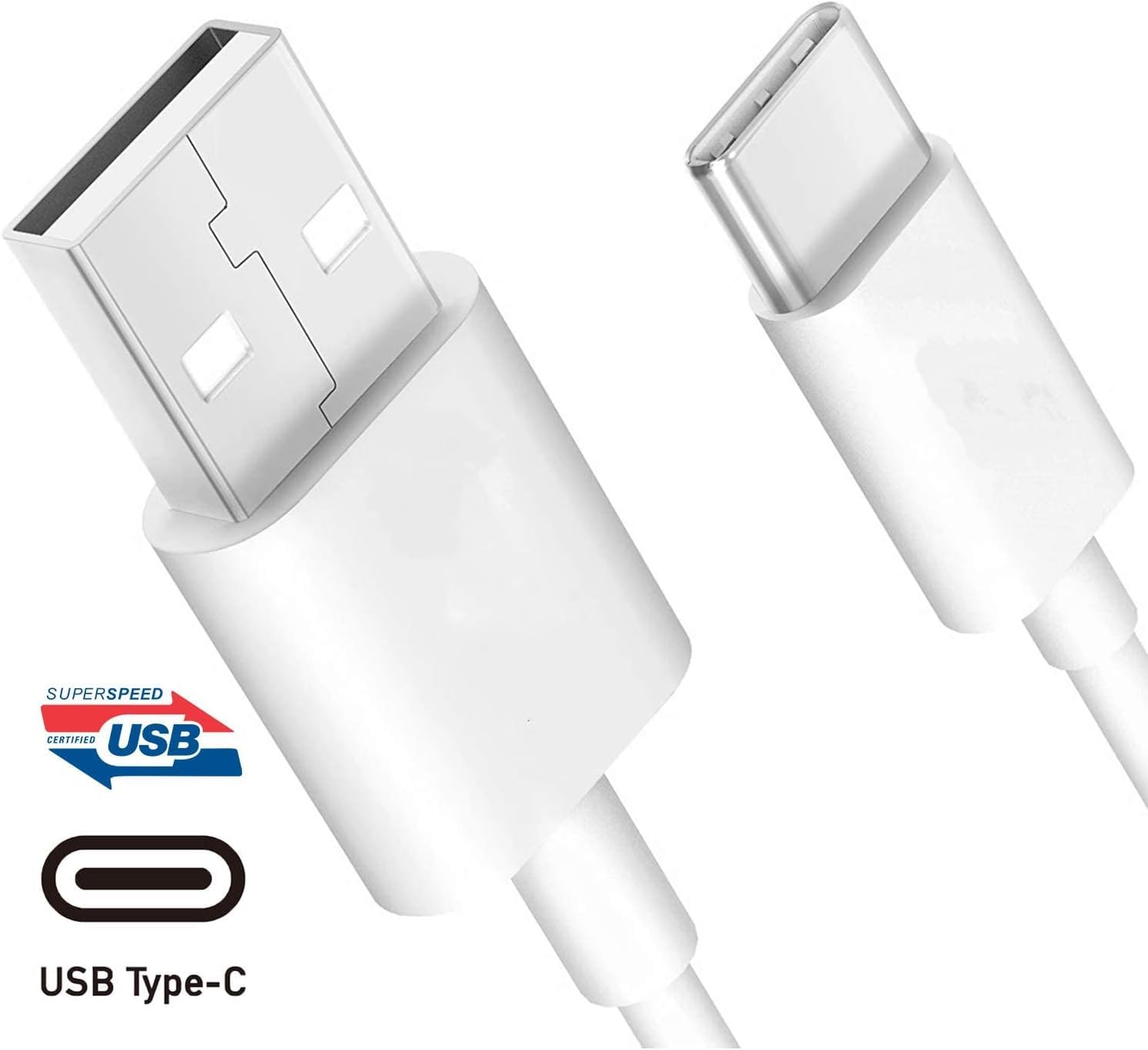 Cargador rápido con cable USB tipo C de 2 m y adaptador OTG para Samsung Galaxy S9/S9 Plus/S8/S8 Plus/S10/S10e/S10 Plus/Note 8/Note 9/Note 10/A02s/A13/A03s/A21/A30/A32/A33/A51/A52/A53/A53/A7/S2/S20/21