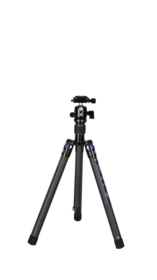 Trípode de Fibra de Carbono SIRUI Negro con Cabeza de Bola B-00K y Patas Plegables Inversas para Viaje