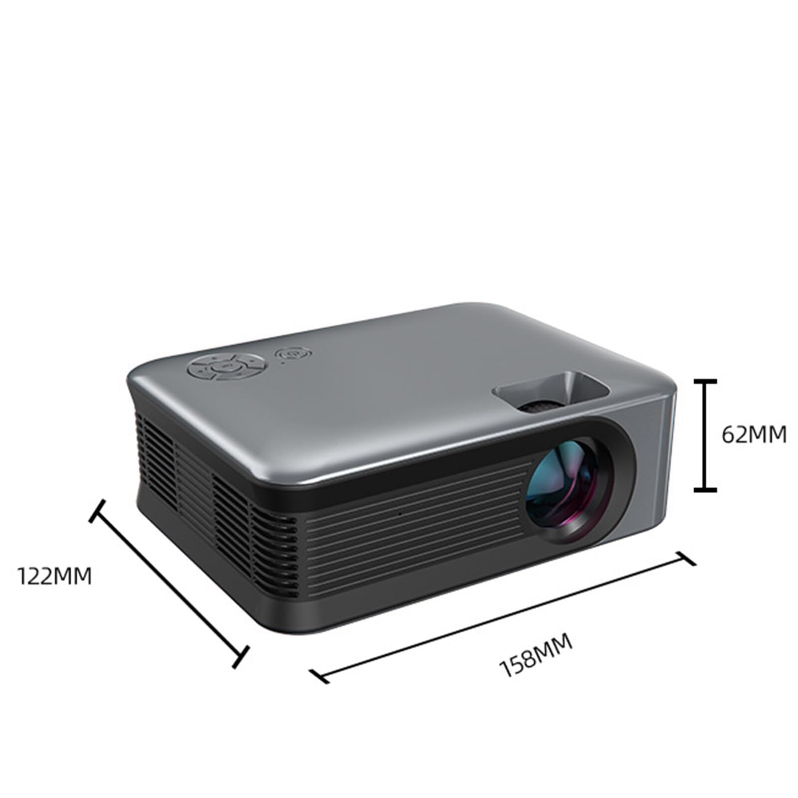 Proyector Mini Yolispa Blanco con WiFi y Bluetooth para Cine en Casa Compatible con Smartphone y Laptop