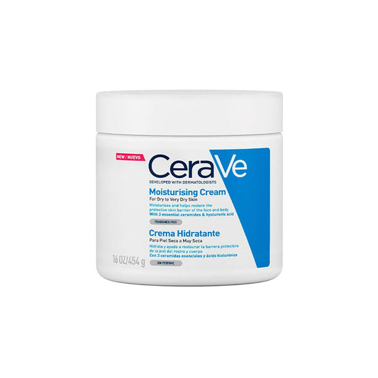 CeraVe Crema Hidratante Diaria de Rostro y Cuerpo para Piel Seca 454gr