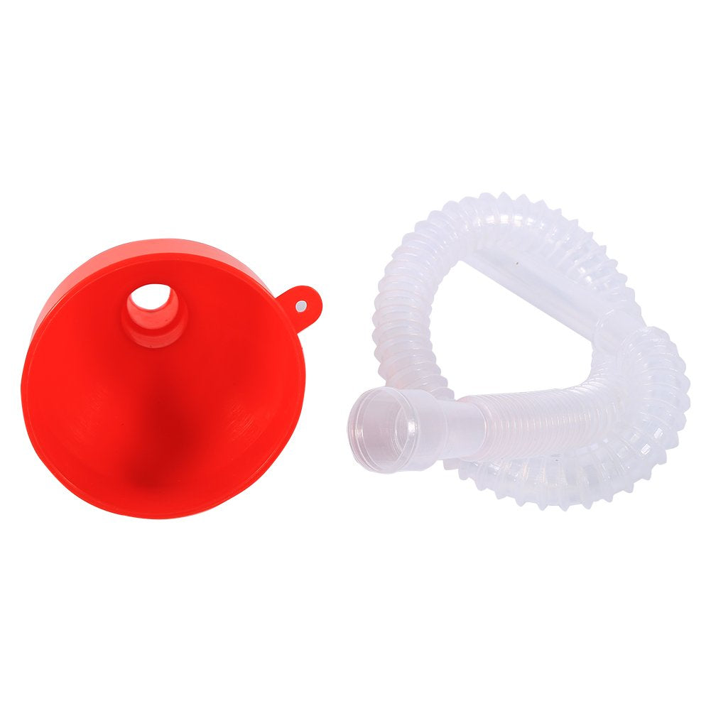 Embudo de Aceite Flexible de Plástico para Coche con Boquilla Grande y Manguera