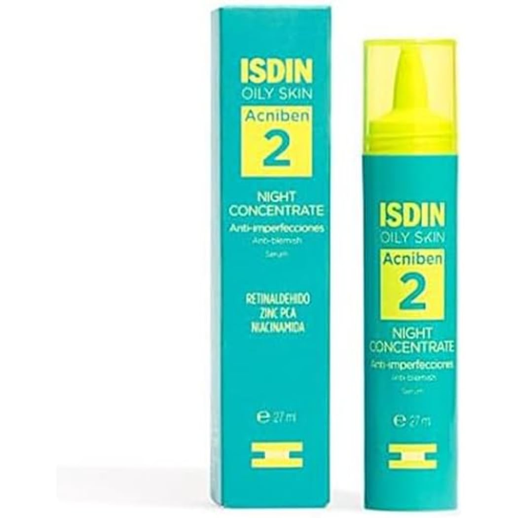 ISDIN Acniben Night Concentrate Antiimperfecciones. Cuidado Diario Facial de las Pieles Grasas o con Tendencia Acneica, 27ml