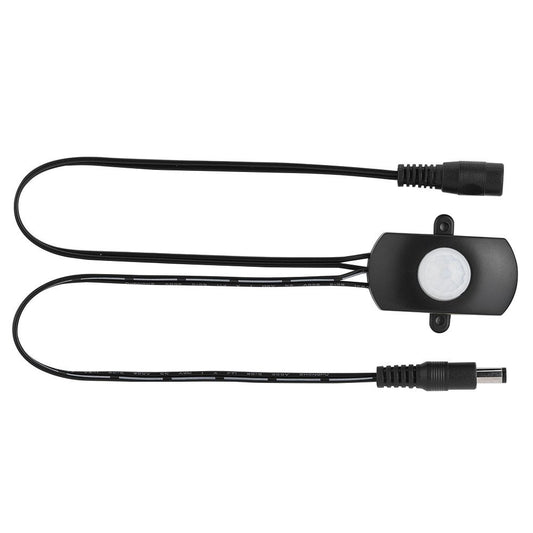 Interruptor Diyeeni 120 Grados 2-360 Segundos Rango de Retardo Ajustable,5A DC 5-24V Mini PIR Sensor Infrarrojo,Sensor de Movimiento Detector,LED Tira Interruptor Automático (negro)