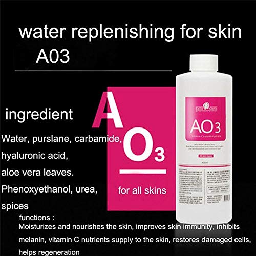 Premium Salon Professional Dermoabrasión Facial Soluciones Especiales Cuidado de la Piel Aqua Peeling Serum Limpiador Facial Líquido para Hidra Dermoabrasión Facial Máquina 400ml (3 botellas)