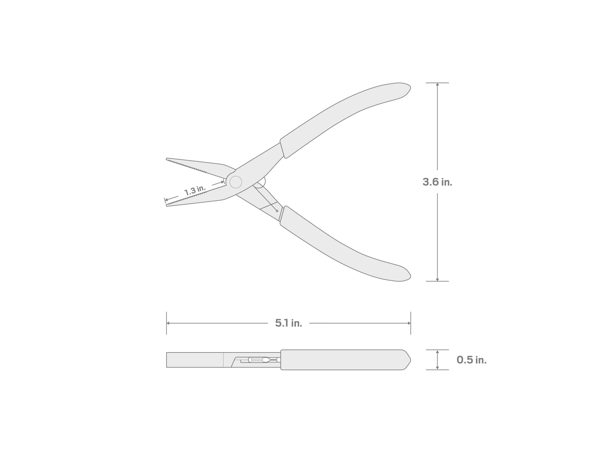 TEKTON PMN21001 - Alicates de punta plana (mandíbula dentada)
