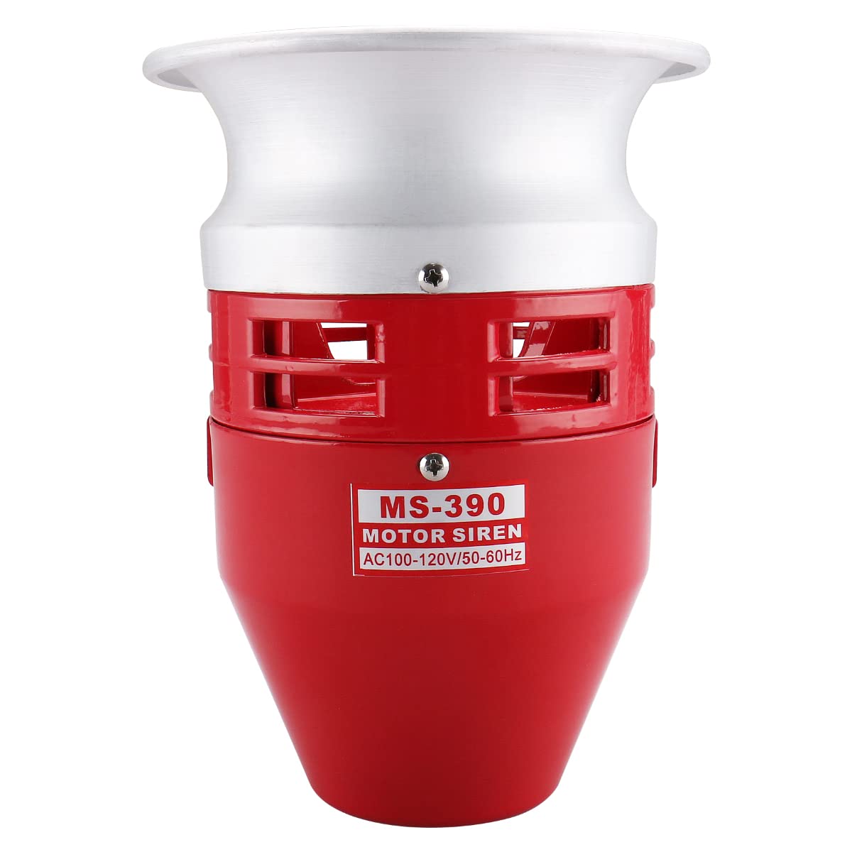 Baomain - Sirena de Motor MS-390, 110V, 0.93A, 125DB, Rojo, Montaje en Pared