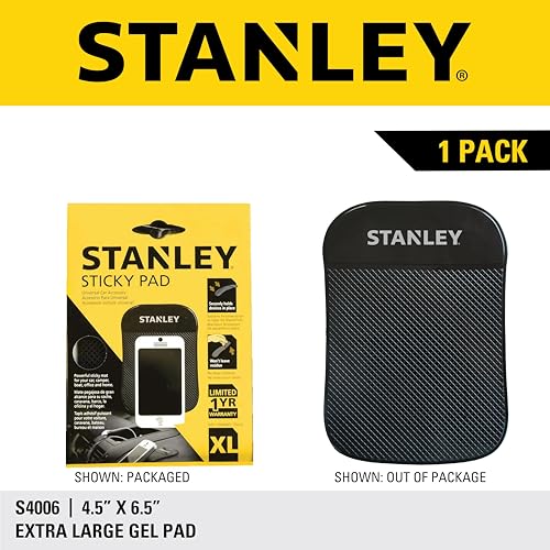 Alfombrilla Universal Stanley Negro XL con Agarre Antideslizante Extra Fuerte para Coche