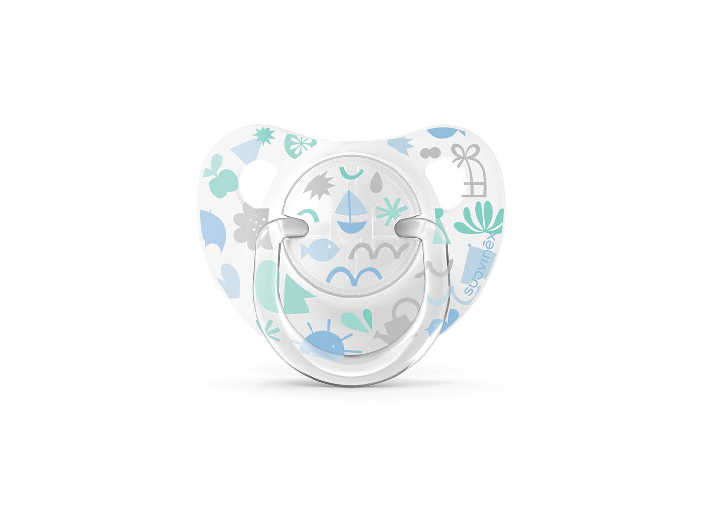 Set de Clip y Chupón Anatómico Suavinex Azul Memories para Bebé