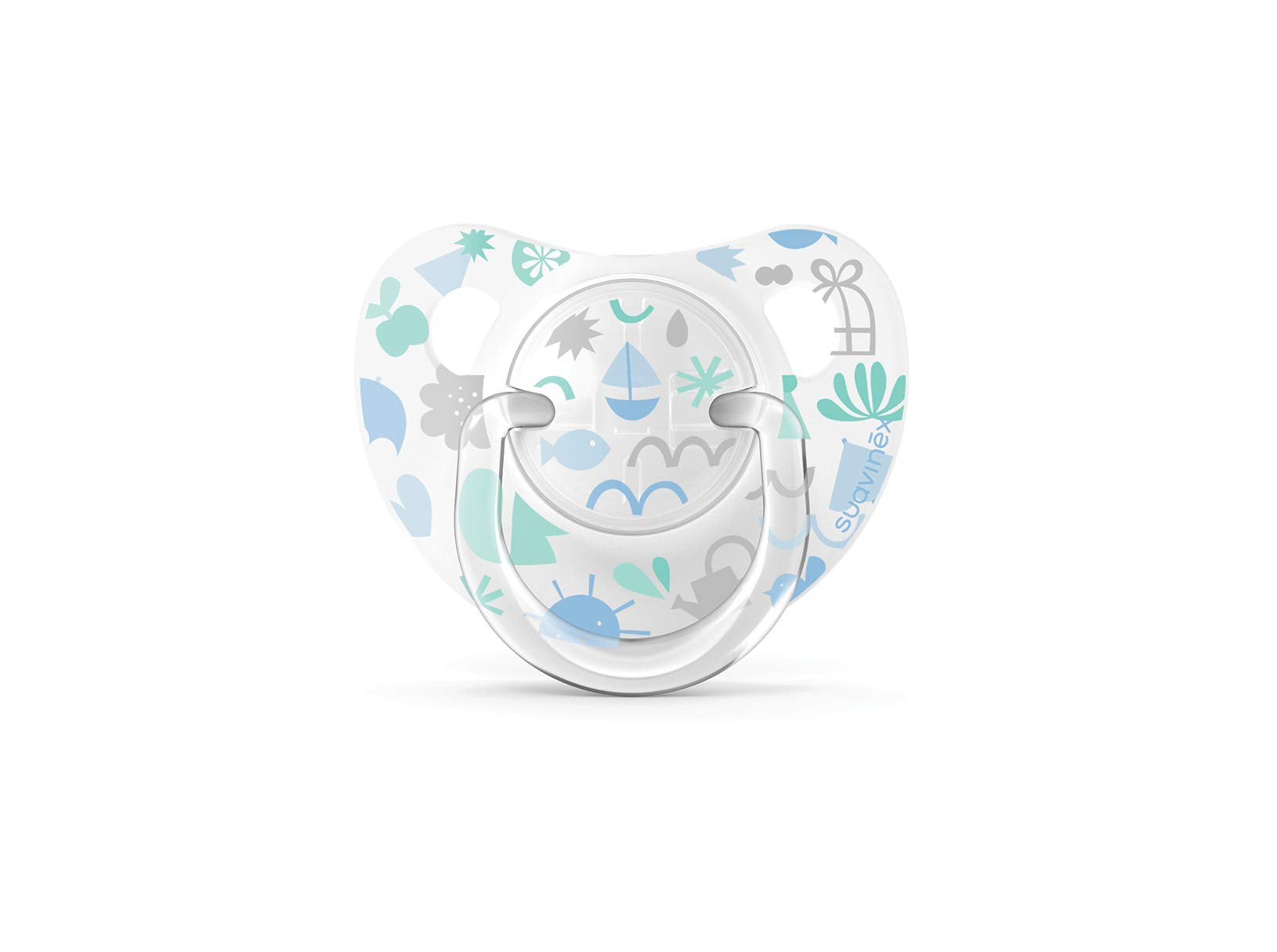 Set de Clip y Chupón Anatómico Suavinex Azul Memories para Bebé